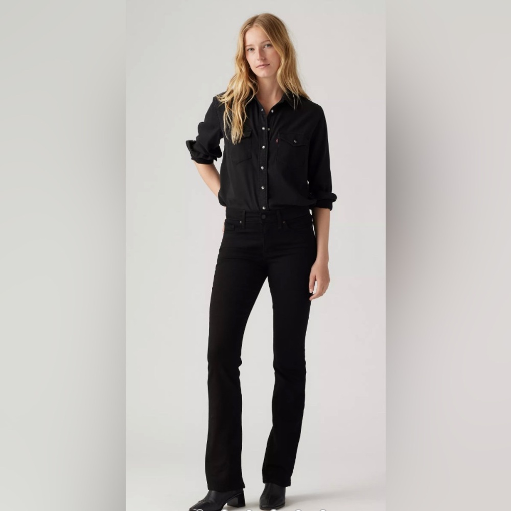 315 SHAPING BOOTCUT WOMEN'S JEANS Black Size 31